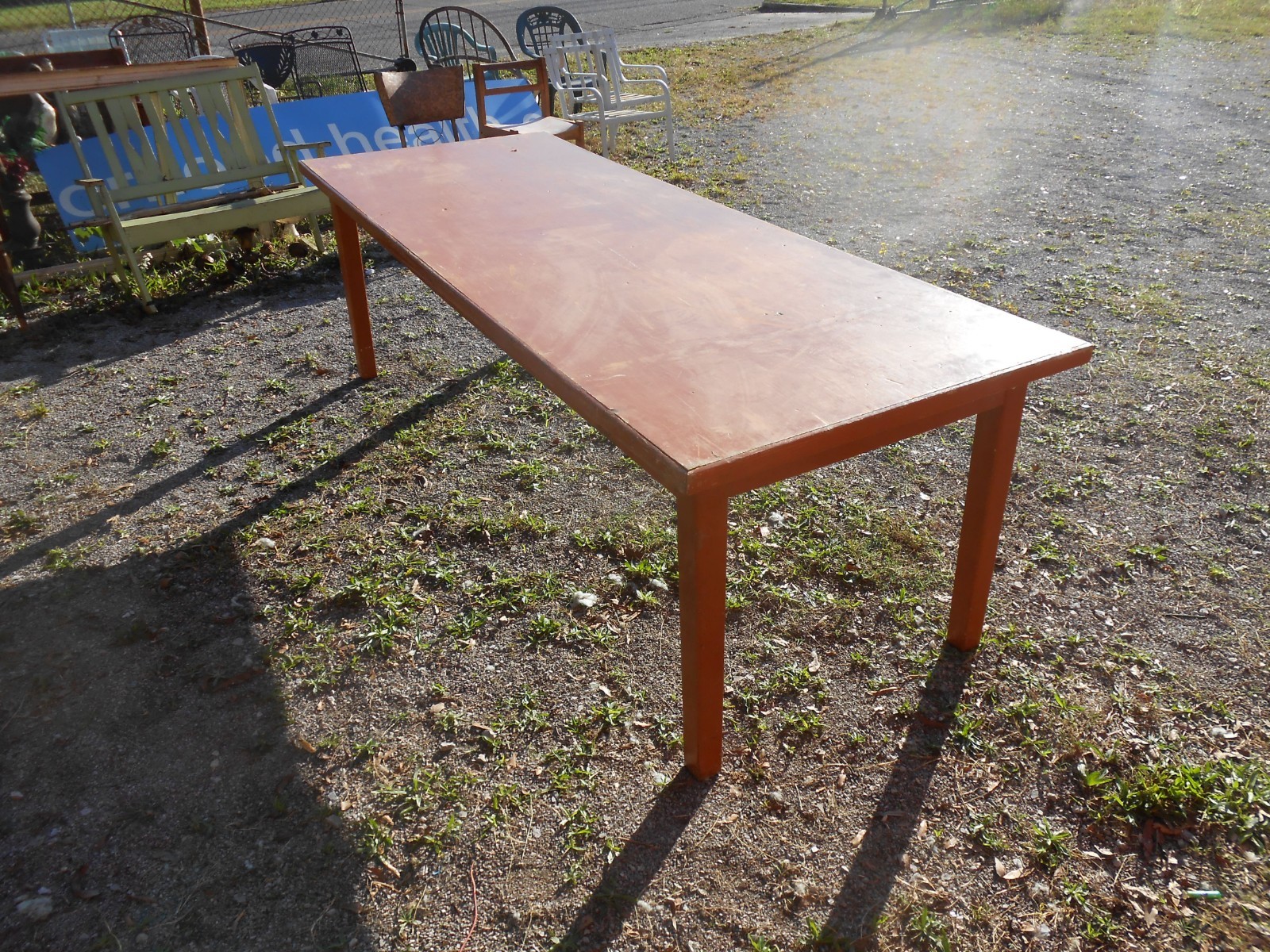 Large Antique 8ft /Work/Dining/Event/Conference / Table  Farmhouse/Library Style