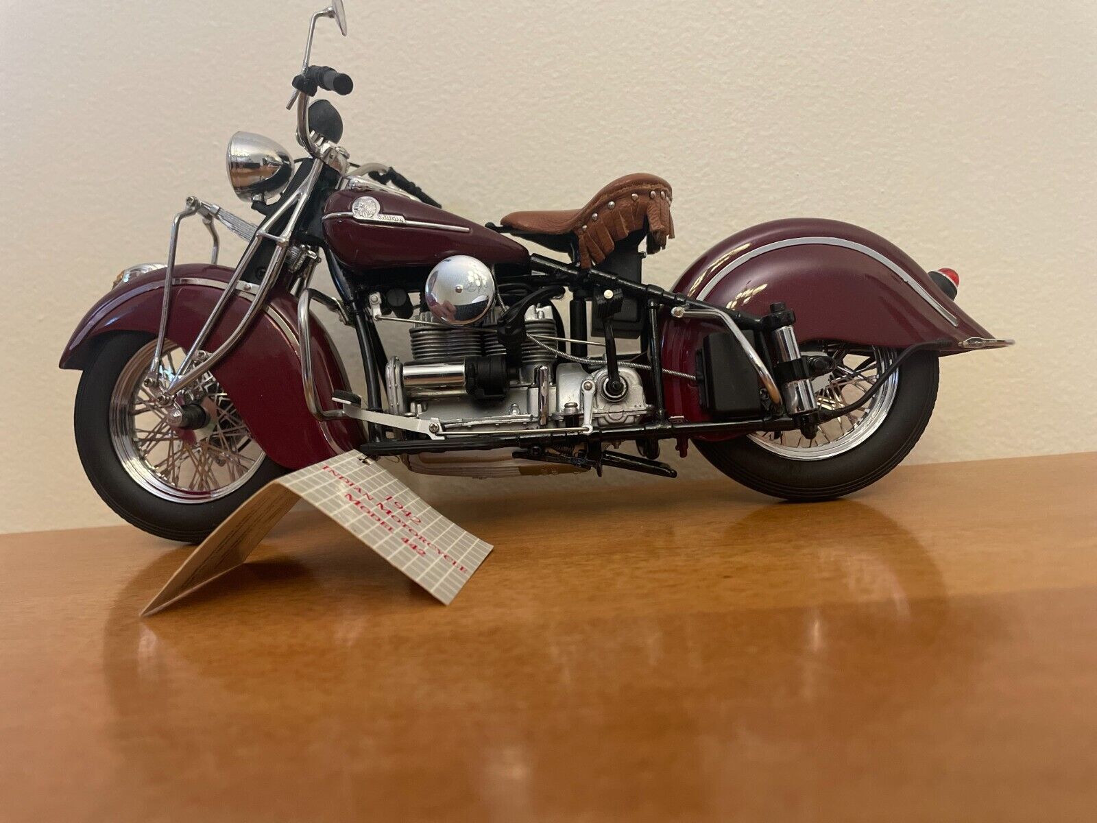 Franklin Mint 1942 Harley-Davidson Indian Motorcycle Model Franklin Mint 1942 Harley-Davidson Indian Motorcycle Model