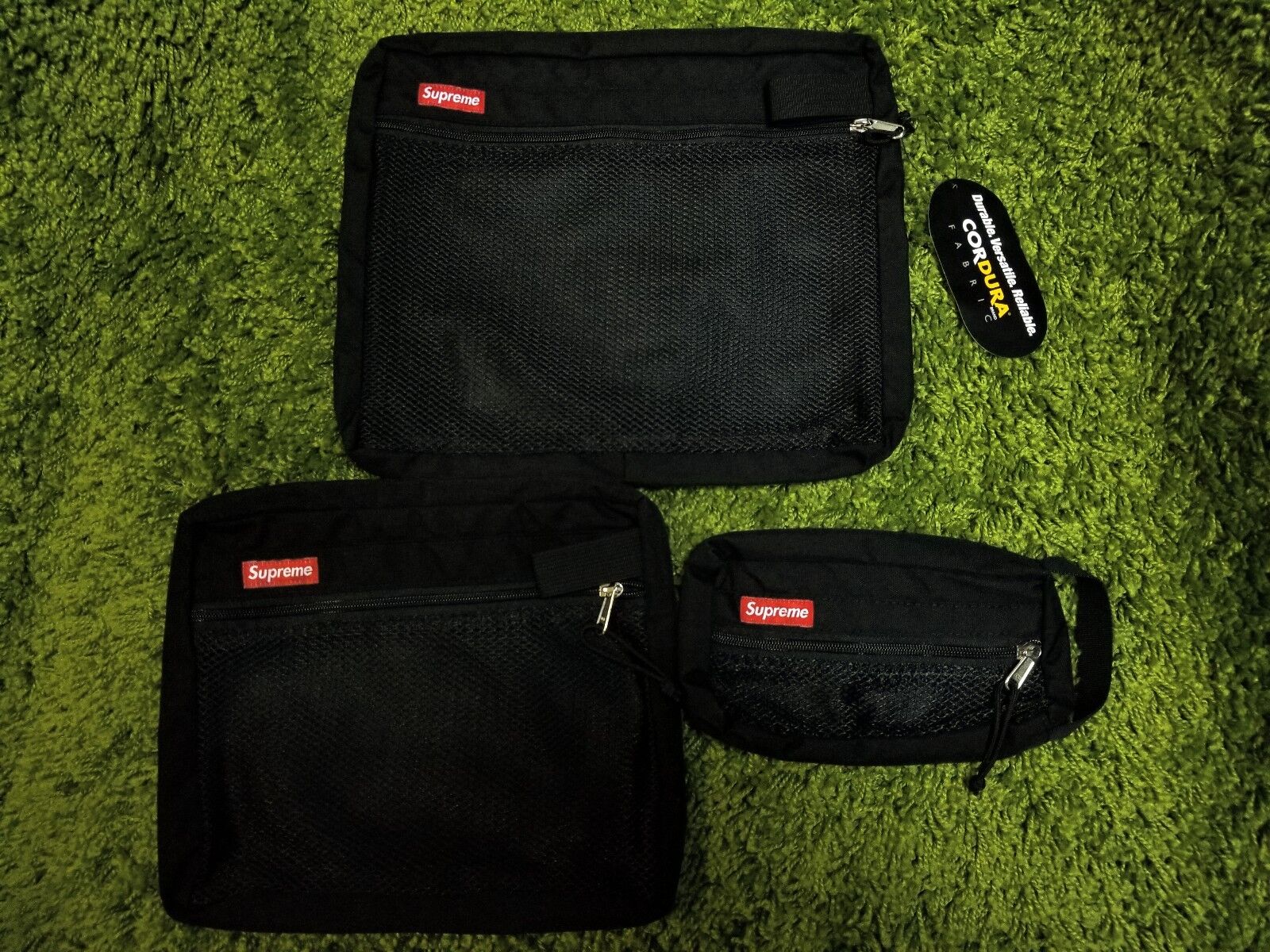 Supreme F/W 2016 Mesh Organizer Bags (Set of 3) Black Box Supreme F/W 2016 Mesh Organizer Bags (Set of 3) Black Box
