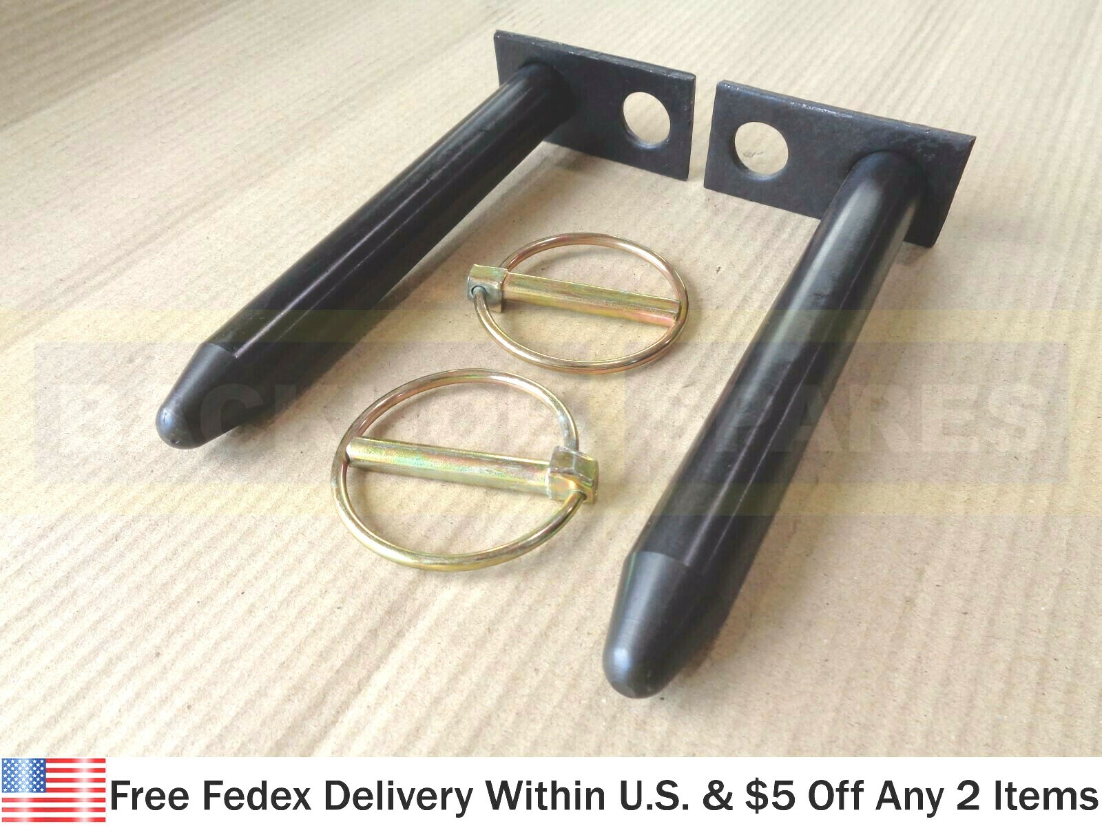 Nページ JCB MINI DIGGER PARTS - BUCKET PINS W. LYNCH PINS - 2 PCS. (PART