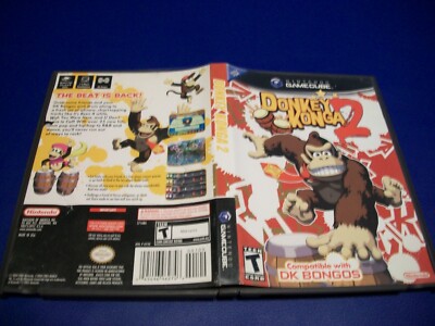 Nintendo GameCube ~ DONKEY KONGA 2 ~ Complete w/Inserts CIB ~Tested Works Great!