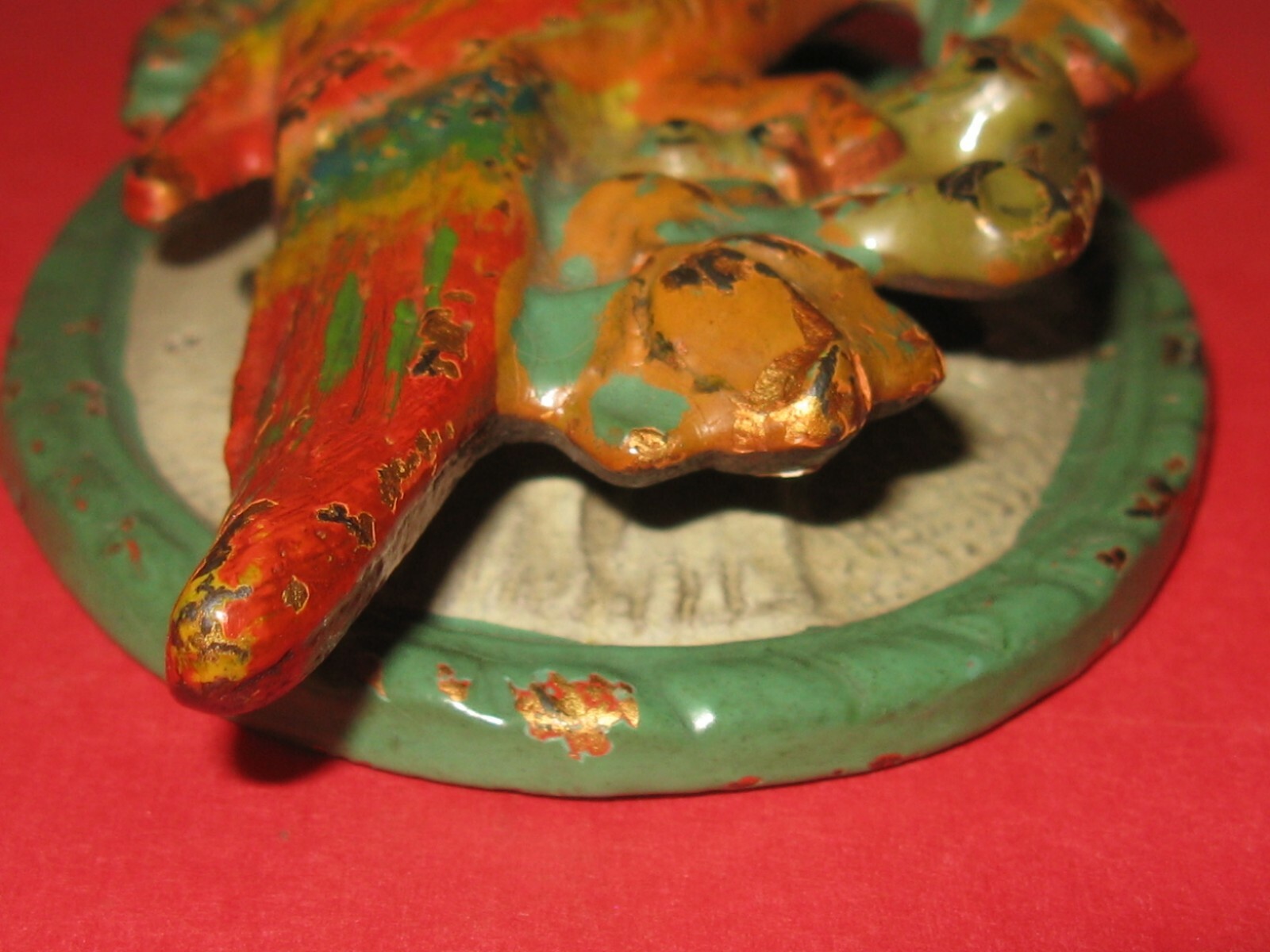 Antique Hubley #82 Home Parrot Bird Cast Iron Door Knocker Bell 1920-BL