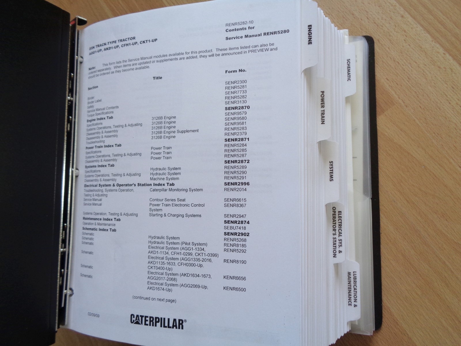Caterpillar D5N track tractor factory service manual VG RENR5280 OEM **