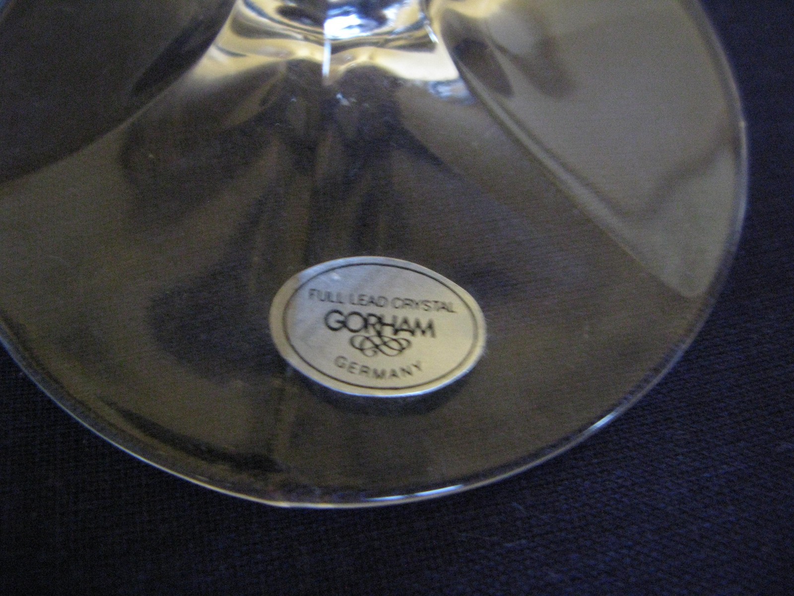 GORHAM  Vtg Lead Crystal Candle Holder Set  Germany  XLNT