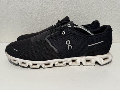 On Cloud 5 Mens Running Shoes Sz 13 Black White Sneakers