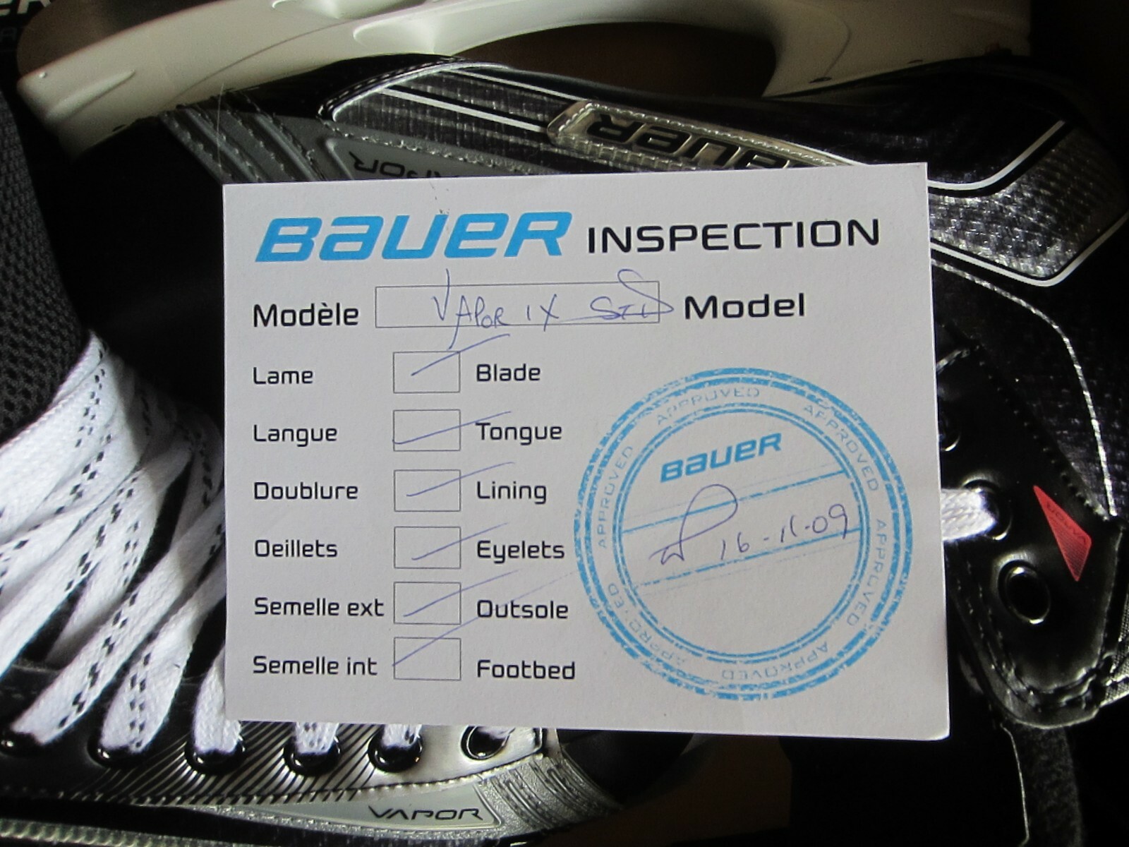 New in box Bauer Vapor 1x Pro Stock skates Sz 7 3/4 Patrick Eaves Dallas Stars.