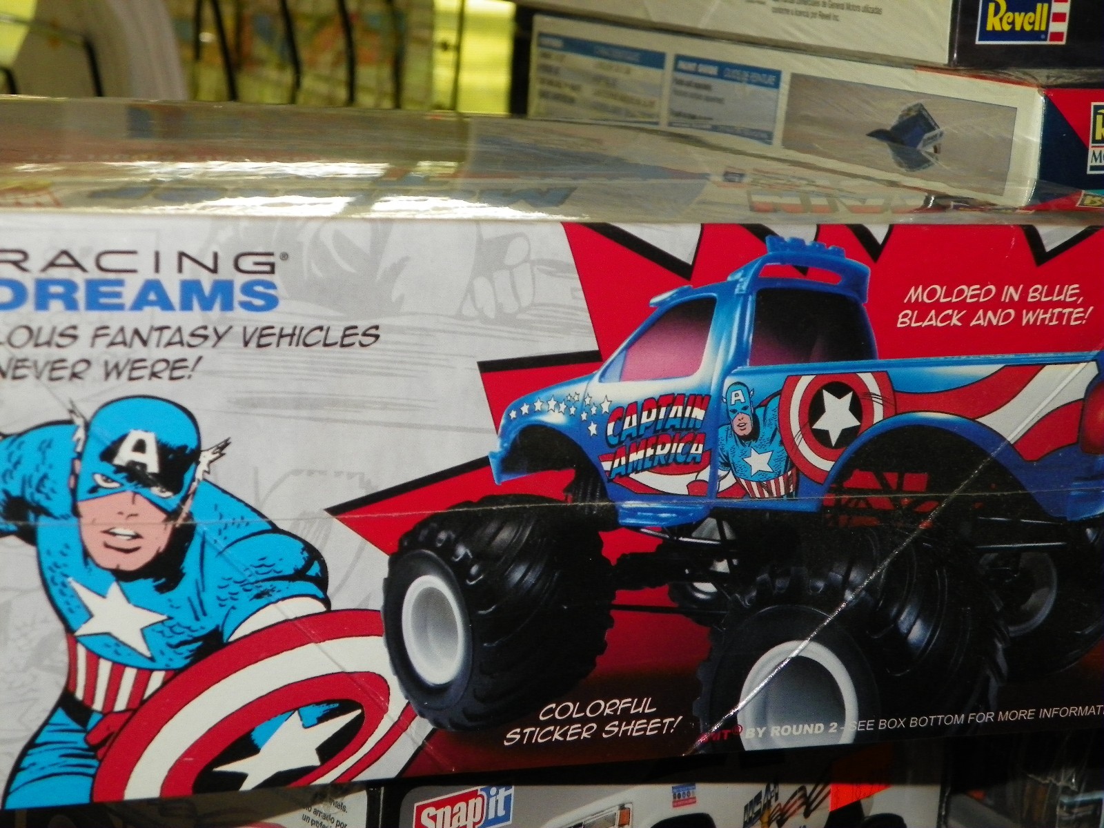 AMT 1/32 CAPTAIN AMERICA MONSTER TRUCK SNAP IT Plastic Model Kit #857 NIB