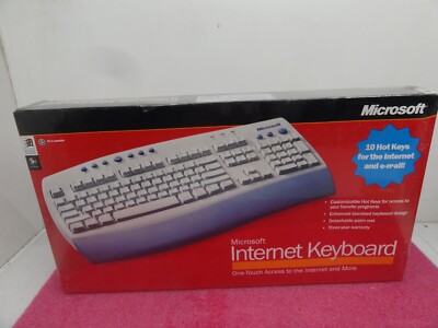 NEW Microsoft Internet Keyboard Pro Wired 2 USB Ports Vintage WIN9X PS/2 T9-A1