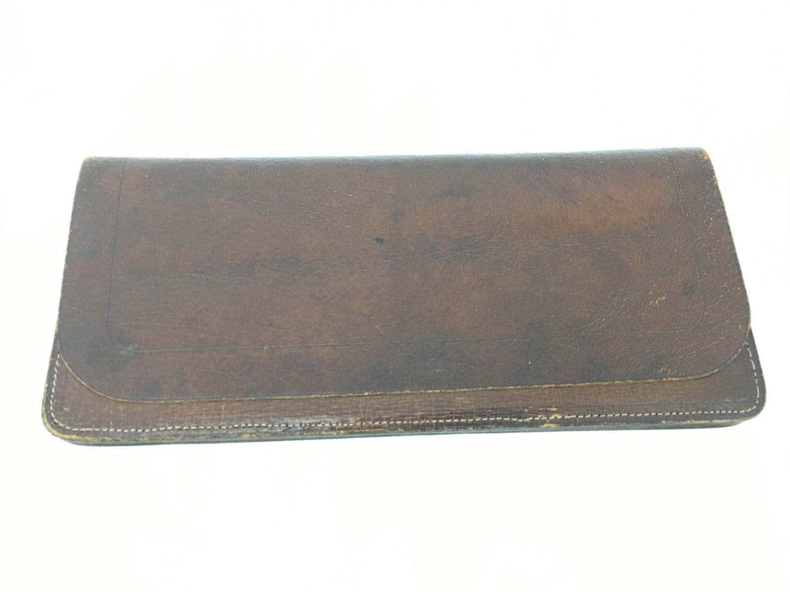 Vintage Amity Natural Pigskin Leather Accordion File Wallet