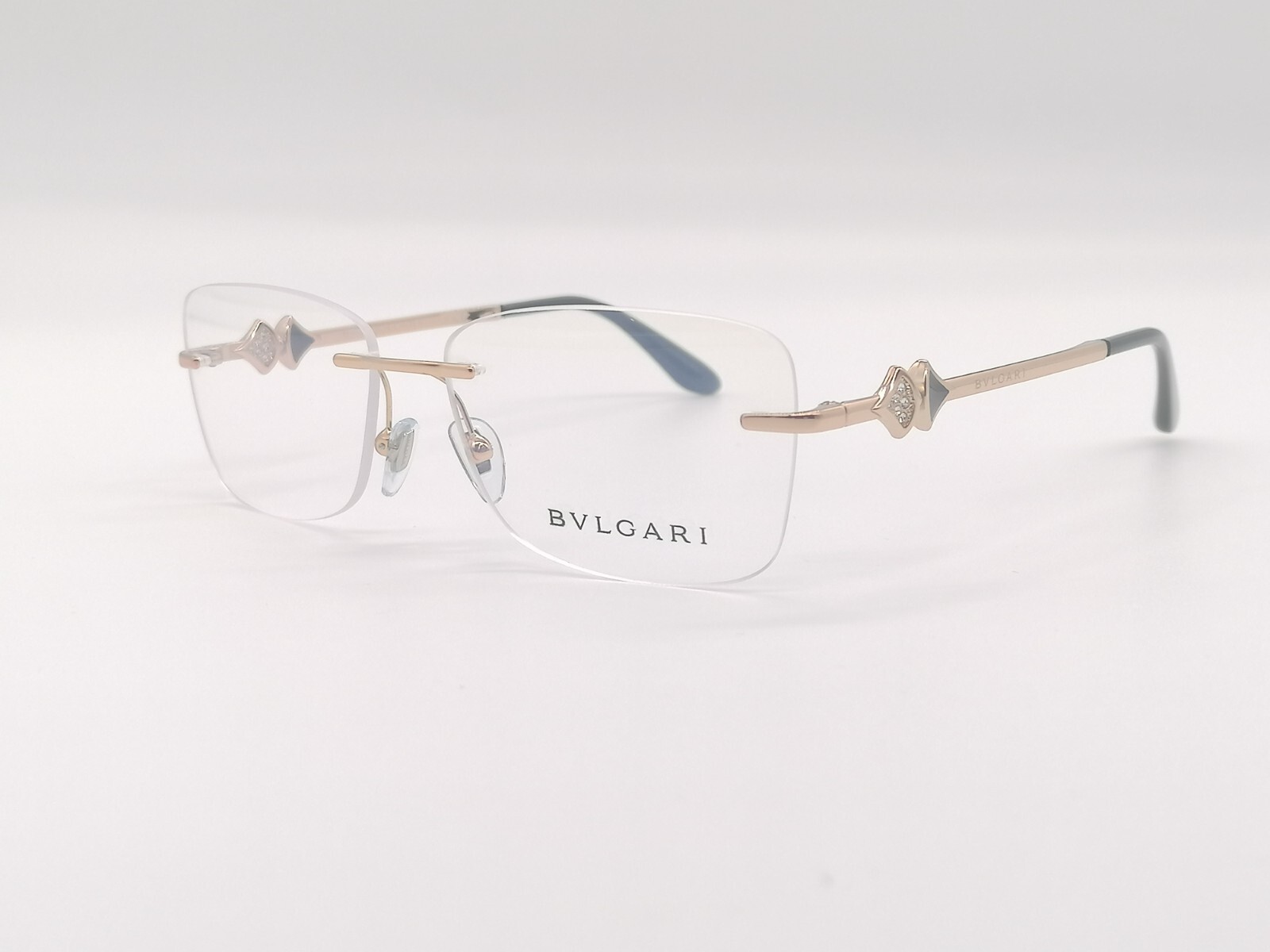 bvlgari rimless glasses frames