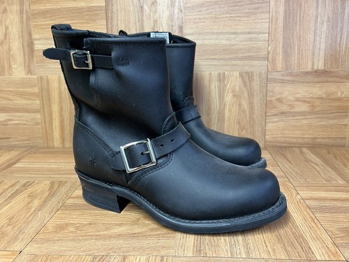 RARE🔥 FRYE 77500 Black Leather Engineer Motorcycle Riding