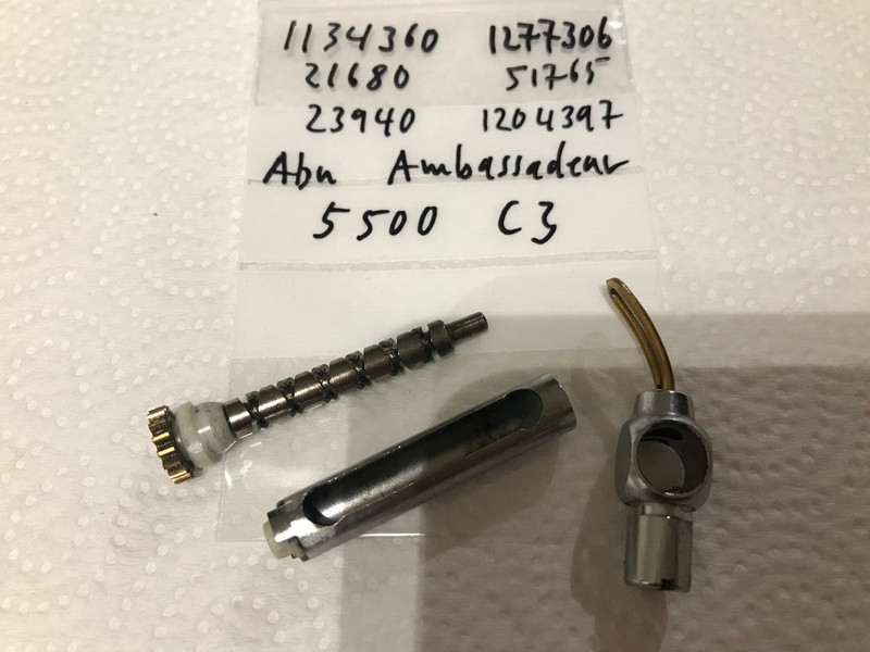 Abu Ambassadeur 5500 C3 Grey Part: 1134360 21680+++ Axle Complete/Achse