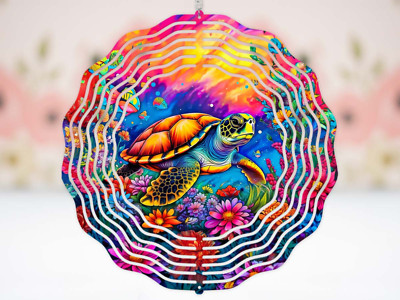 Sea Turtle 10'' Wind Spinner #2 Handmade
