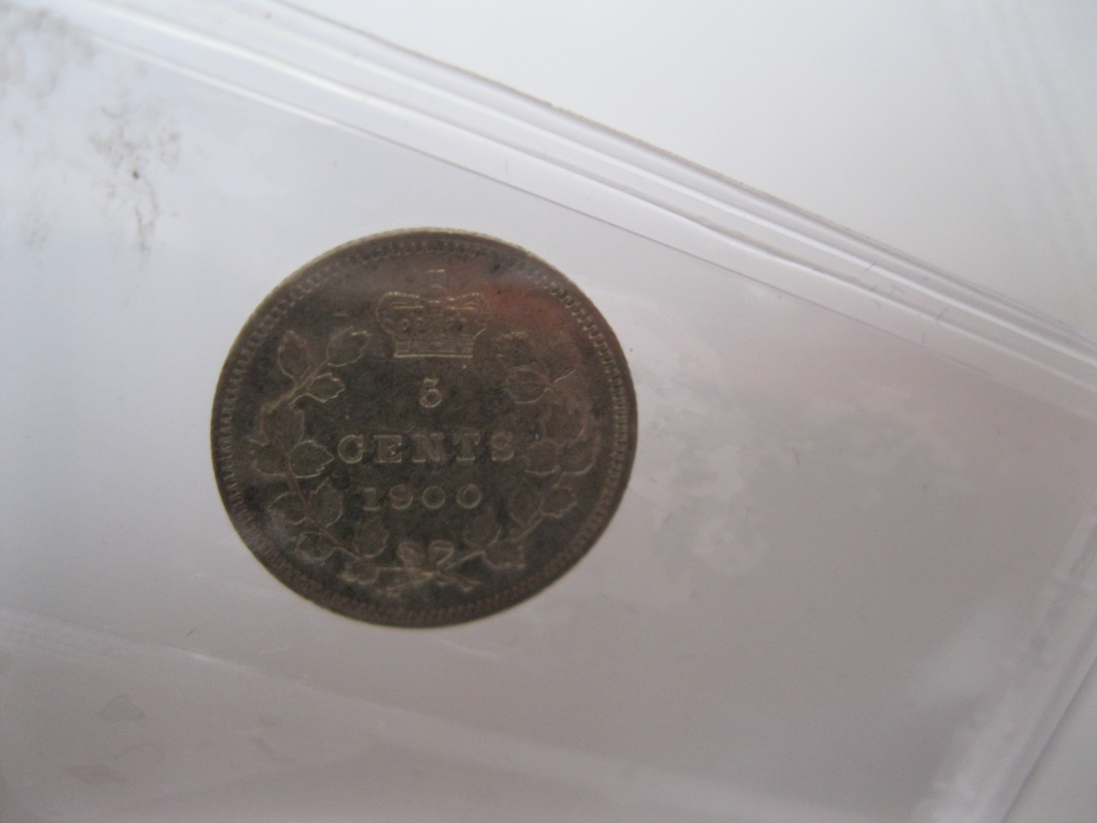 ICCS Canadian 1900 Round O Five Cent/ 5 Cent Piece VF-30