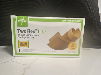 New KITS Medline TwoFlex Lite 2 Layer Compression Bandage System MSC6802