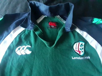 MAGLIA SHIRT VINTAGE RUGBY LONDON IRISH GUINNESS CANTERBURY XL