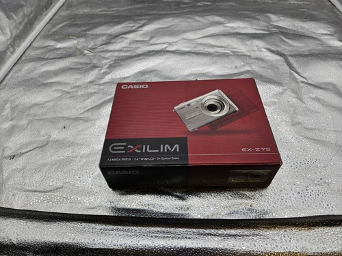 Casio Digital Camera Exilim EX-Z75 7.2MP Black Tested Open