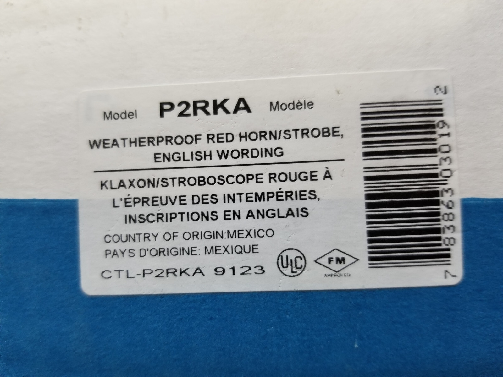 MIRCOM P2RKA 12/24V 2-Wire SpectrAlert Advance Horn/Strobe, Red - Picture 2 of 5