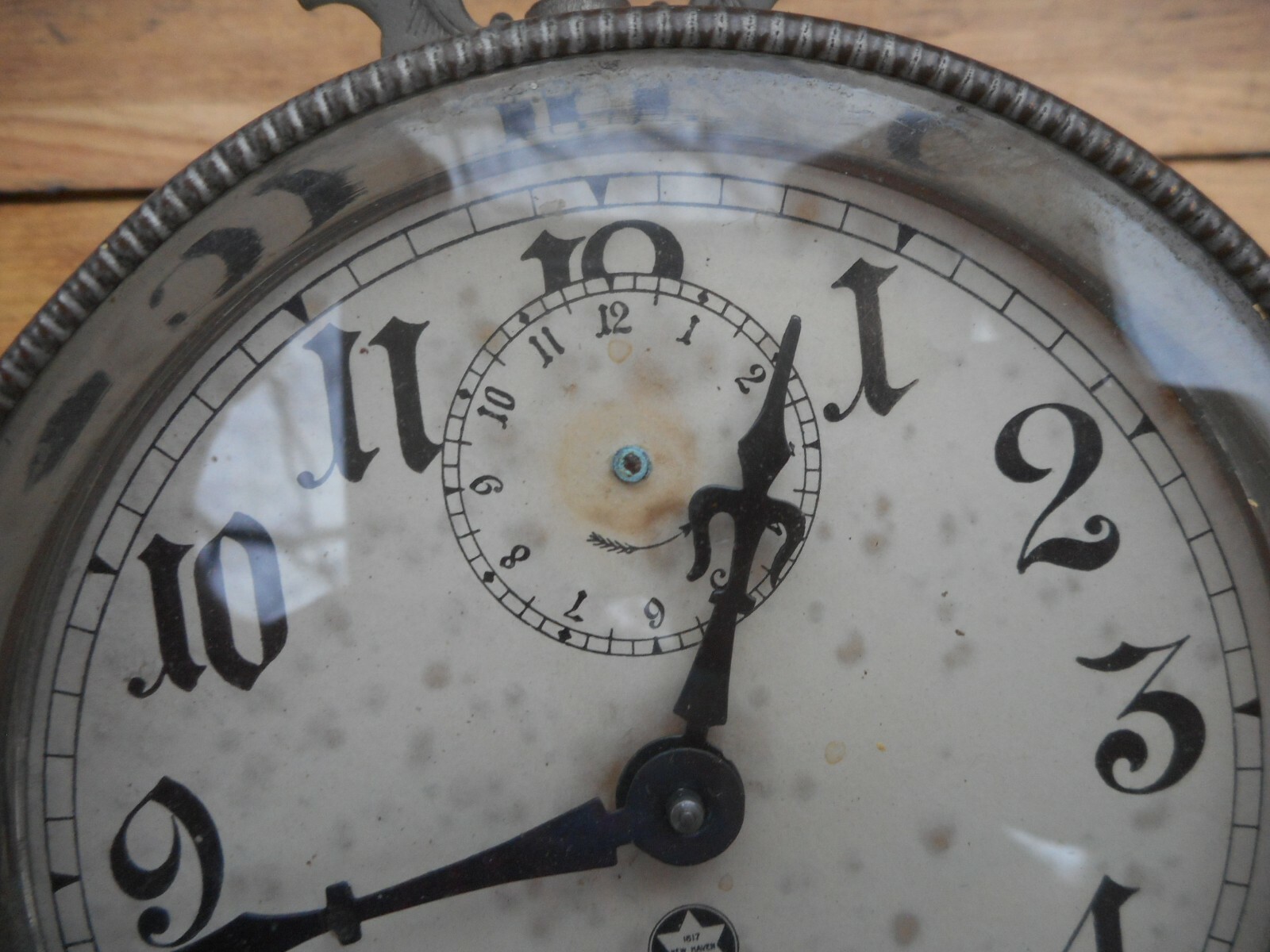 Antique New Haven Alarm Clock The Tattoo Intermittent For Parts or Repair