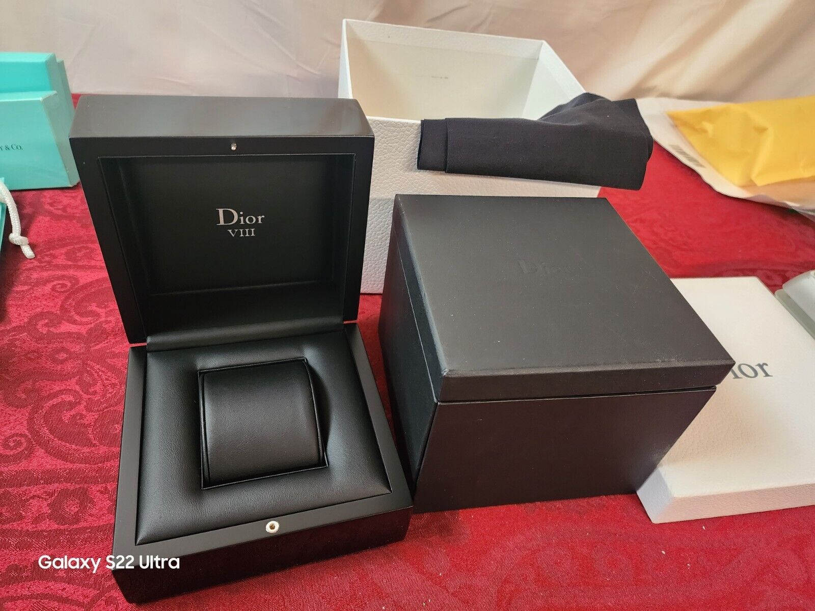Christian Dior Watch Box with Watch Case and Tissue Paper ~3 Christian Dior Watch Box with Watch Case and Tissue Paper ~3