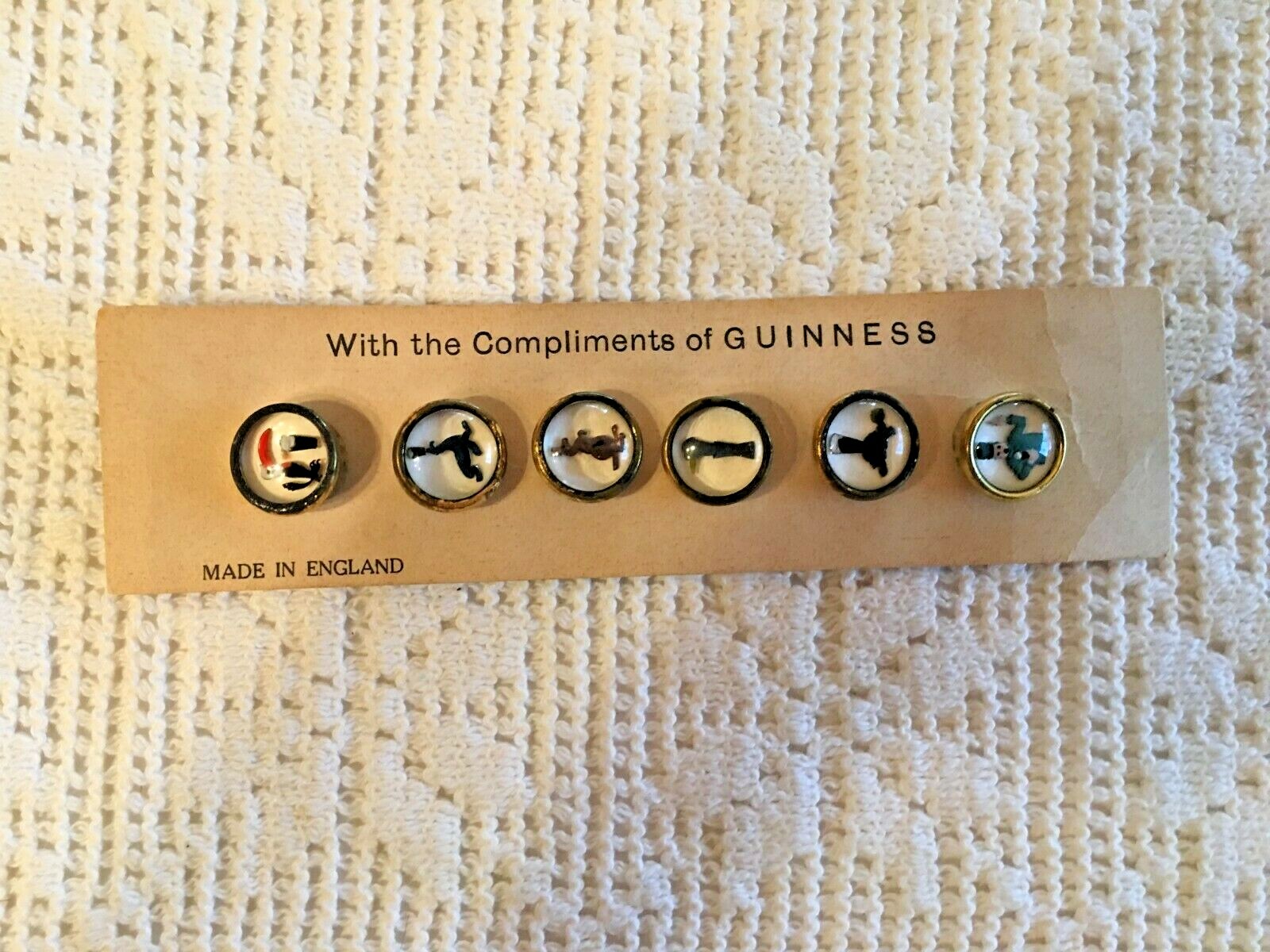 Vintage GUINNESS Beer Gentlemen s  Waistcoat Buttons