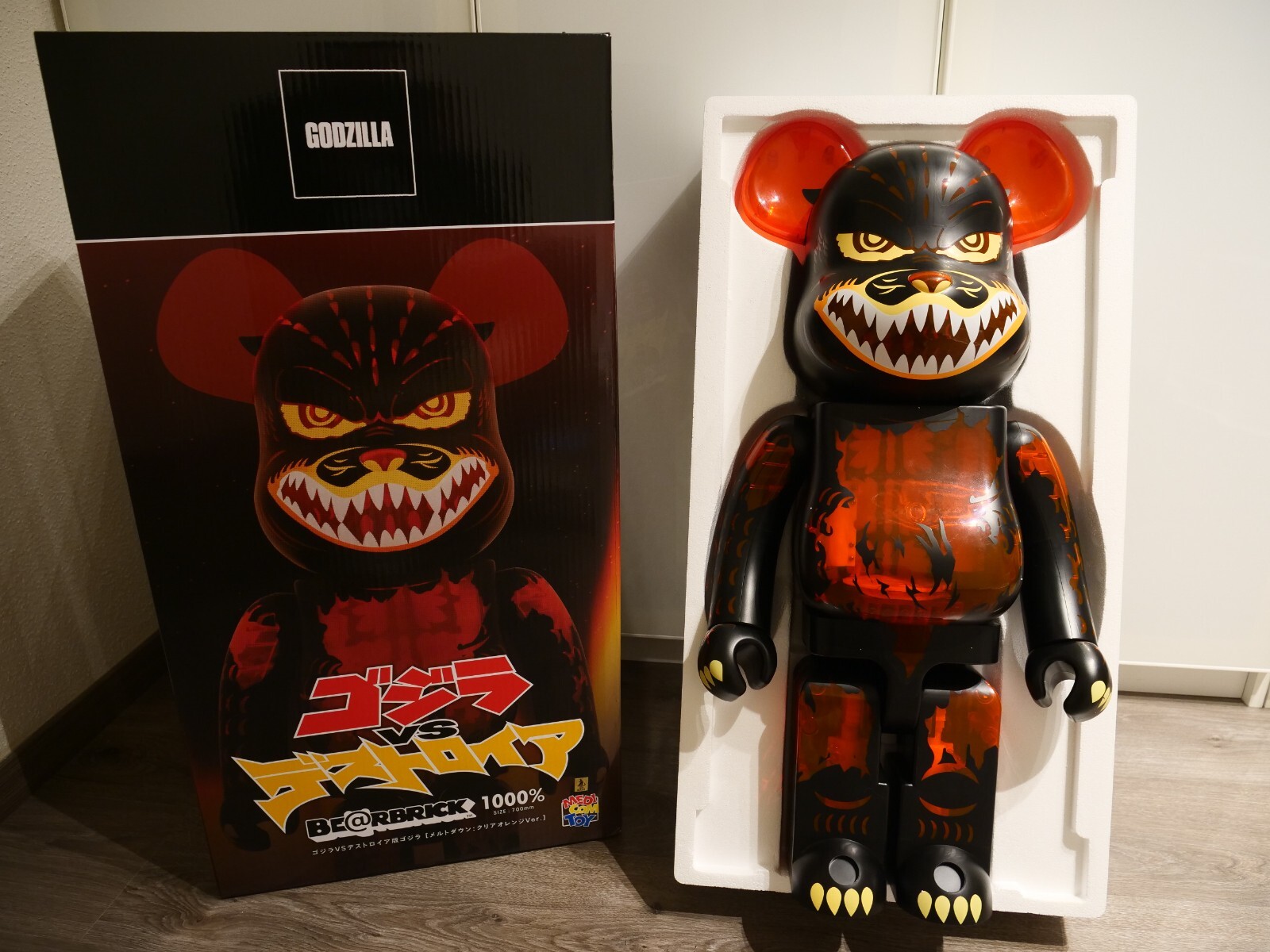 BE@RBRICK ゴジラメルトダウン クリアオレンジ 1000% MEDICOM TOY - BE
