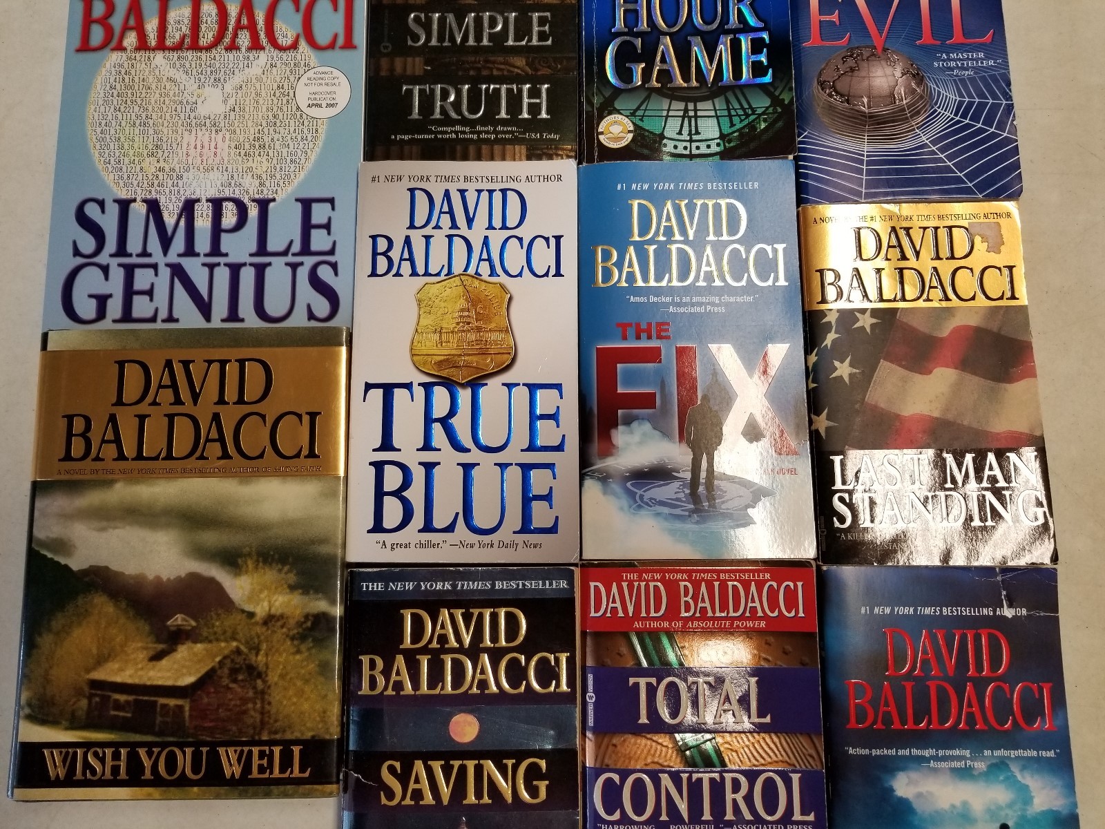 Lot of 11 David Baldacci  Hardcover and Paperback Books