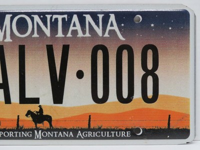 Montan License Plate Pair ALV-008 Supporting Montana Agriculture Specialty Plate