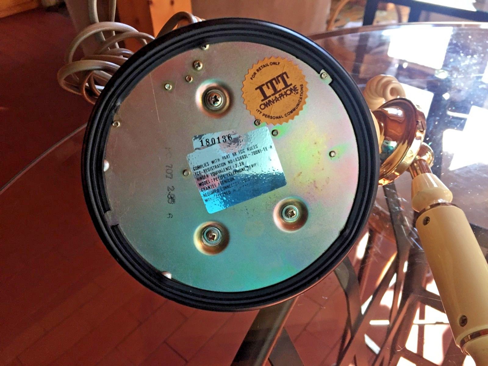 VINTAGE ITT ROTARY DIAL CRADLE PHONE OWN-A-PHONE FROM A  KANSAS ESTATE