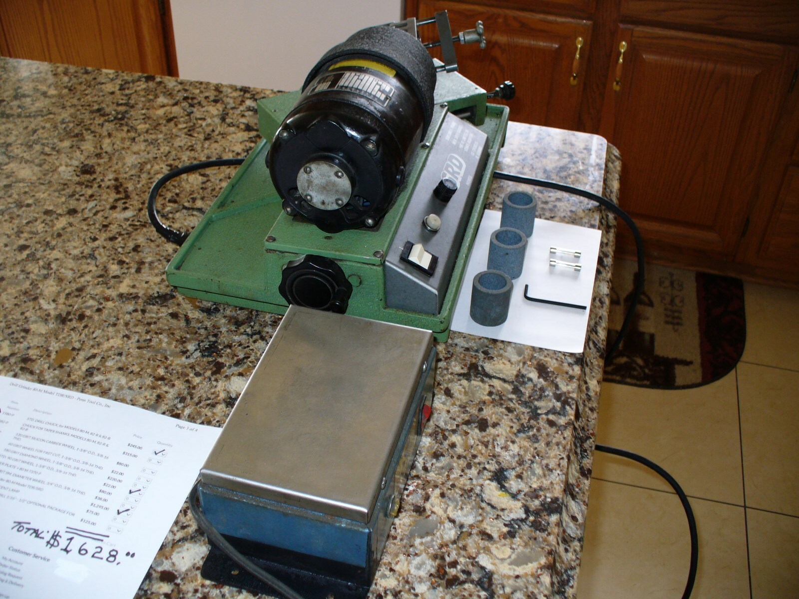 DRILL POINT SHARPENER, SRD BRAND AND YUASA BRAND DEMAGNETIZER