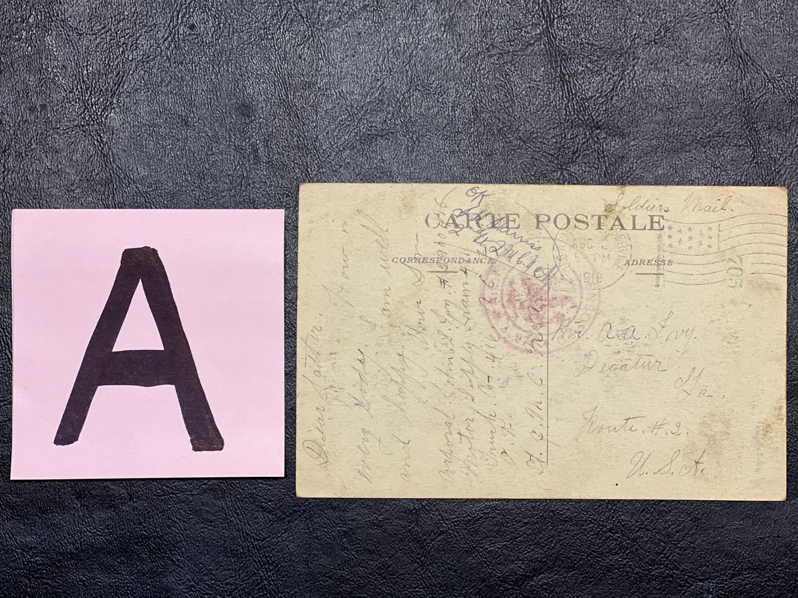 c. 1918-1919 Military Censor Stamped Postcards