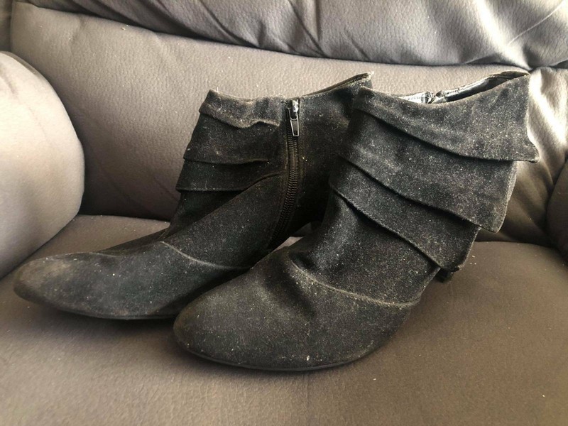 target black suede boots