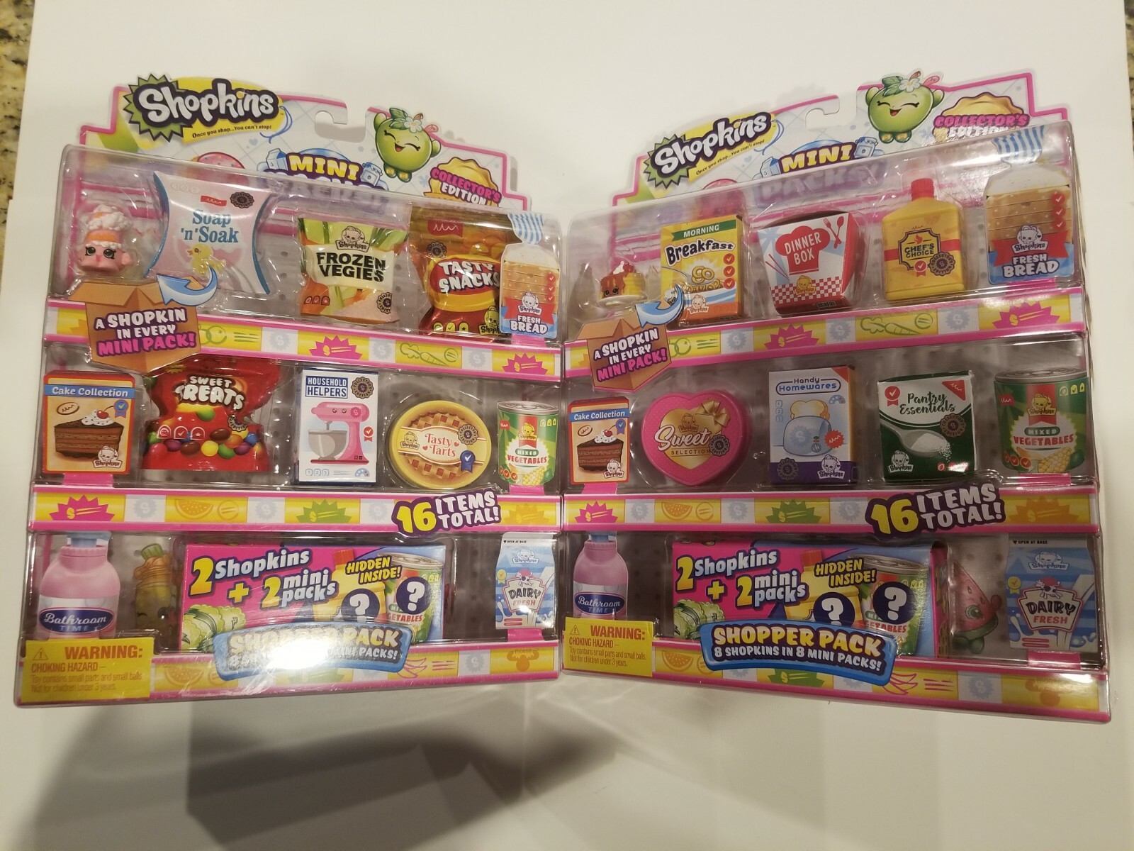 (2) Shopkins Season 10 Small Mart Shopper Pack -  8 Shopkins & 8 Mini Packs! NEW