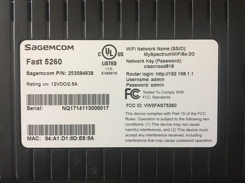 Sagemcom FAST 5260 Wireless Router