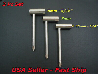 Truss Rod Wrench Set, Fits Many PRS Ibanez Gibson etc 6.35mm 7mm 8mm 1/4'' 5/16''