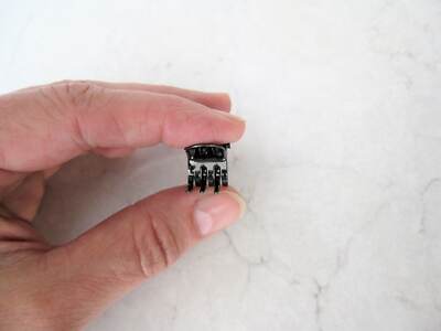 Extra tiny mini dark silver rose gold bronze metal hair claw clips (set of two)