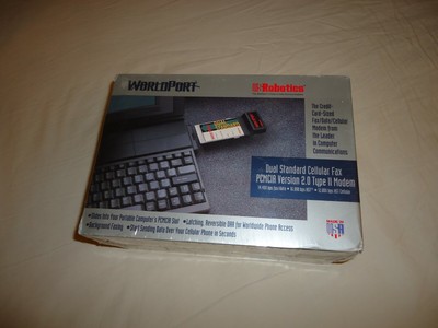 USRobotics WorldPort Cellular Fax/Data PCMCIA modem 14,400 bps PC internet 