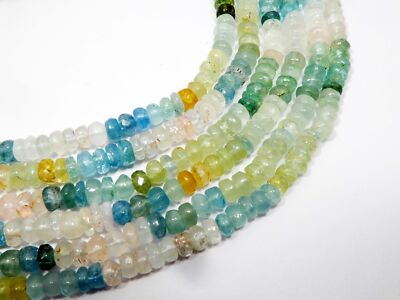 Treated Aquamarine Morganite Heliodor Beryl Maxixe Beryl Emerald Beads Loose Gem