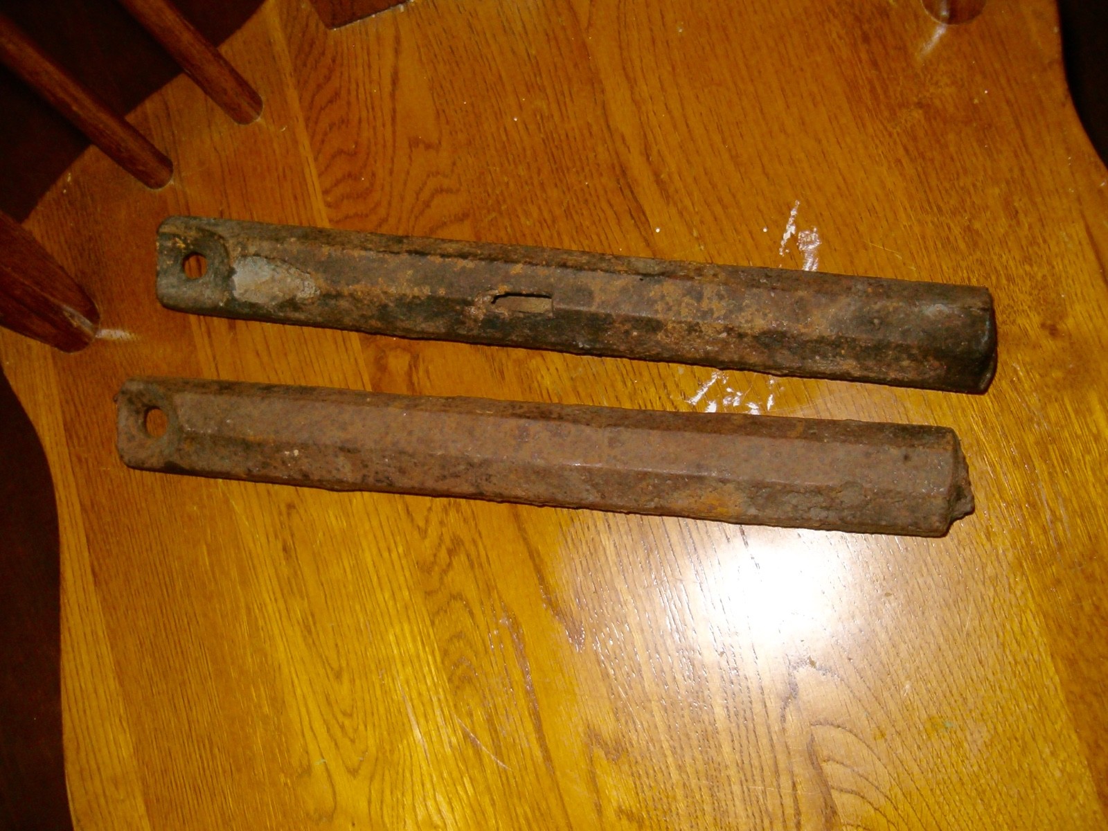 Lot of 2 ANTIQUE CAST IRON DOUBLE HUNG WINDOW SASH COUNTER WEIGHTS 6 LB POUNDS +