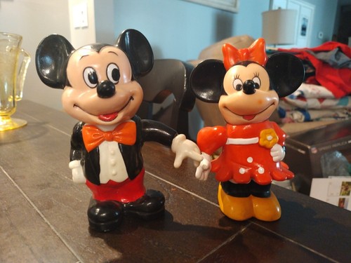 Vintage Mickey and Minnie Mouse Banks Walt Disney Made In