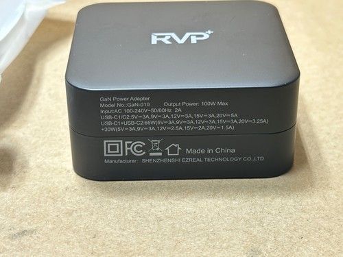 RVP+ 100W 96W GaN 2 Port Fast Charging USB-C Wall Charger Power Adapter Brick