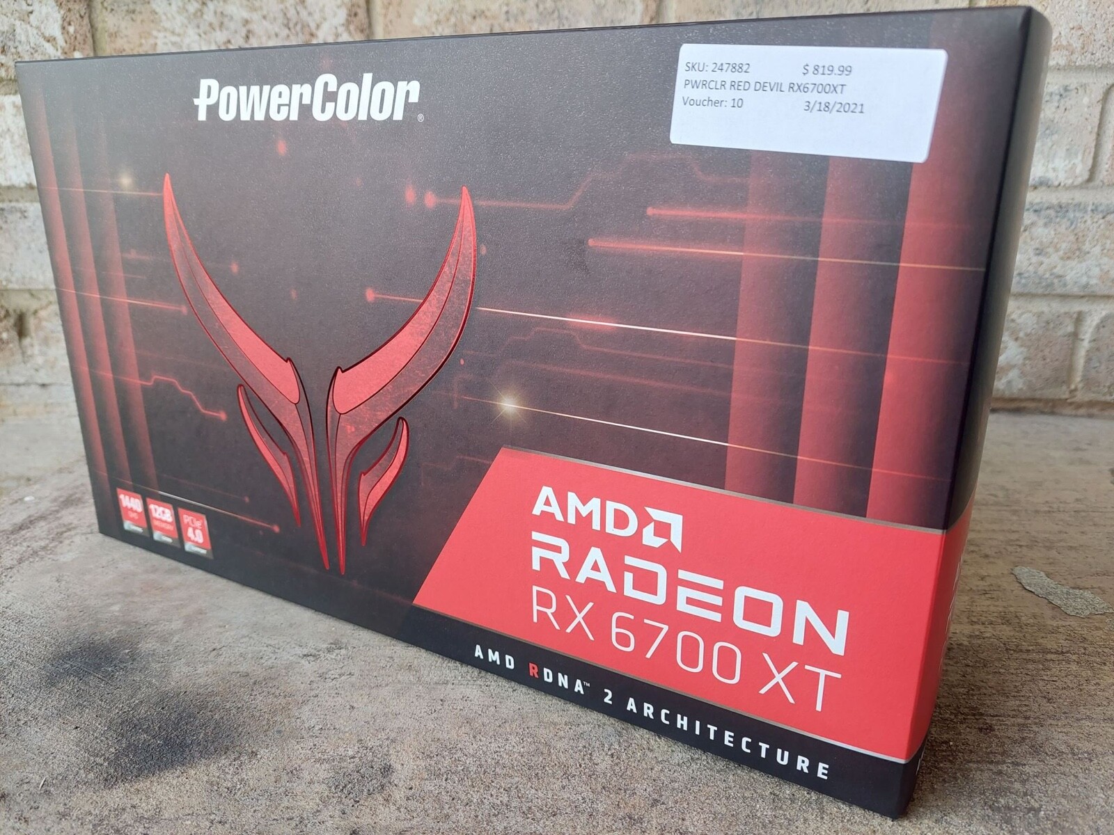 Red Devil AMD Radeon™ RX 6700 XT 12GB PowerColor Radeon RX 6700 XT 12GB Red Devil GPU | 1yr