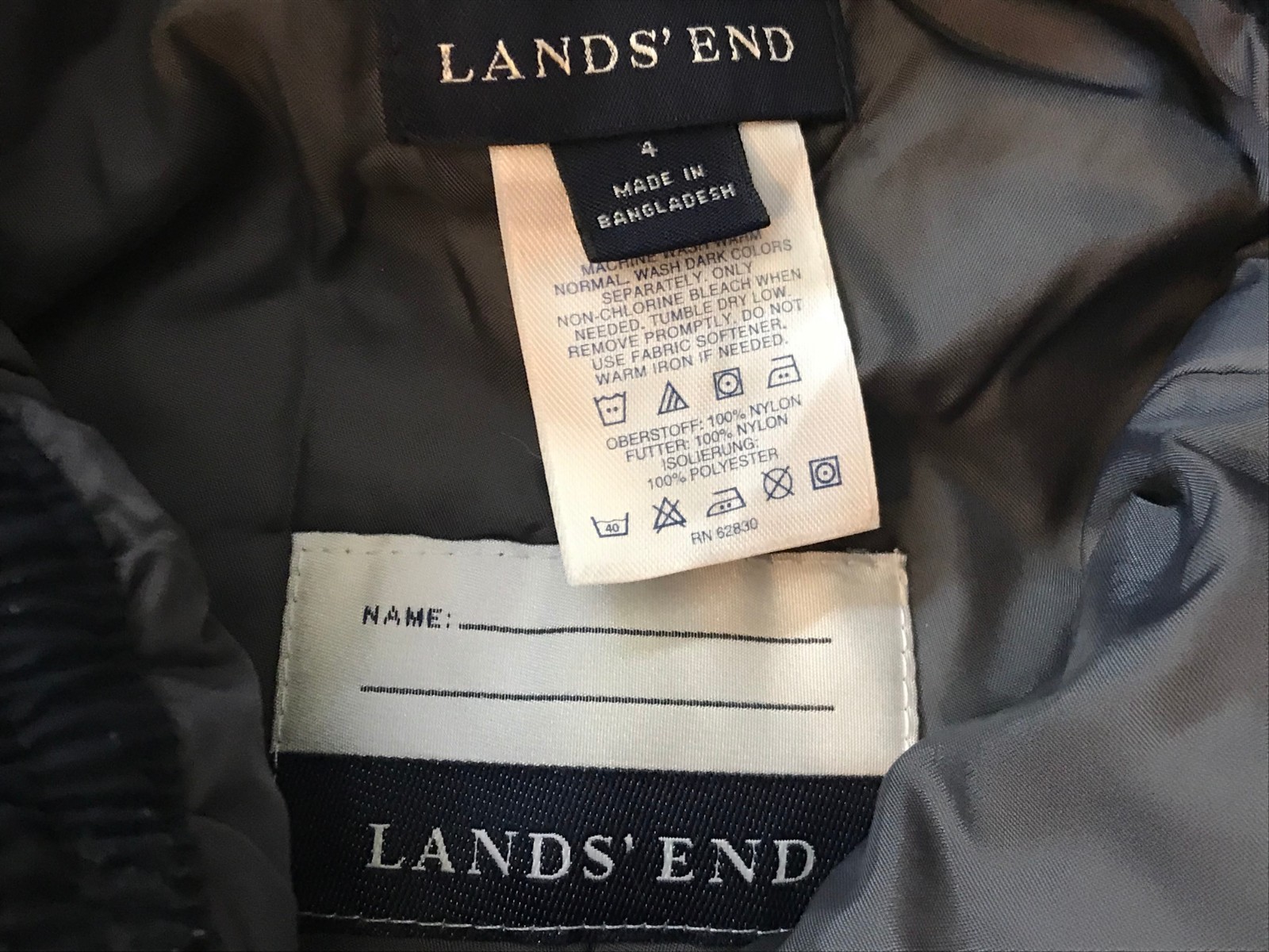 Beautiful Clean Lands End Kids/Toddler Blue Unisex Winter Pants Size 4 NICE!