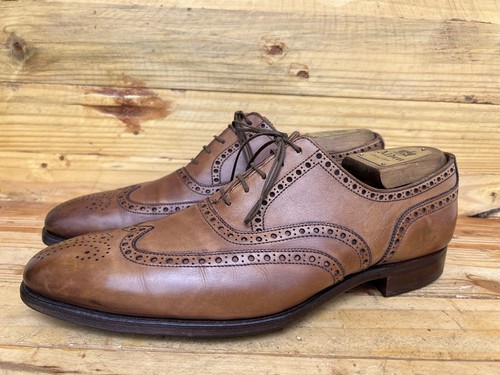 CROCKETT & JONES Fairford Brown Leather Brogue Dress Shoes