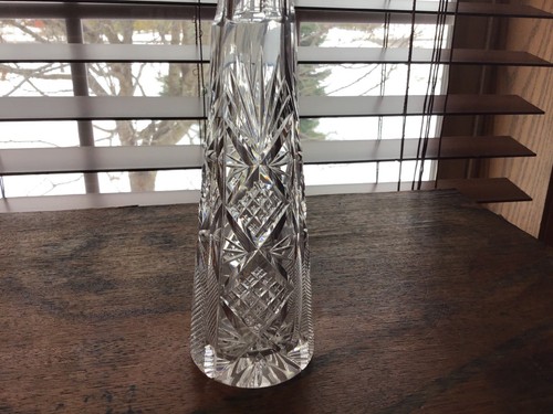 Elegant Crystal Antique 12” Glass Perfume Bottle Cruet