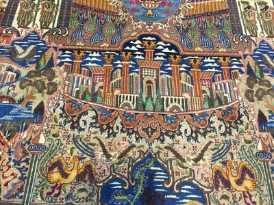 Kashmari Persepolis Design Handgeknüpft Perser Schurwolle bunt 405x303 KL211057