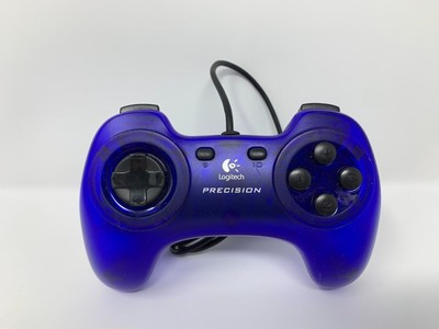 Logitech Precision G-UG15 USB Controller Gamepad PC Gaming Emulation Clear Blue