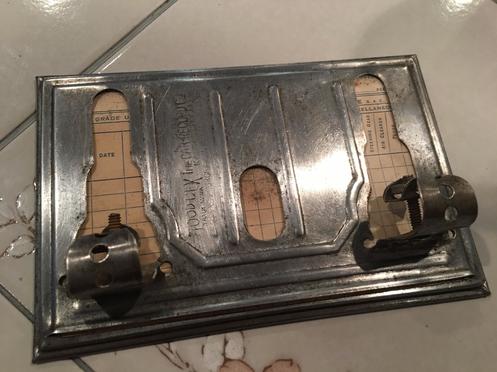 VINTAGE AUTO HOOD-DEX MAINT RECORDER