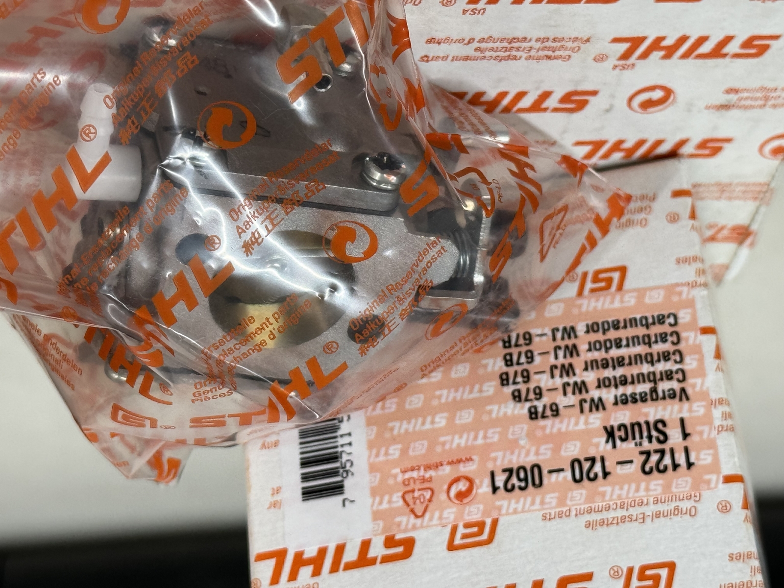 STIHL OEM WALRBO CARBURETOR 1122 120 0621 WJ-67B ( 1122 120 0614 ) 066 M MS650 - Picture 2 of 3