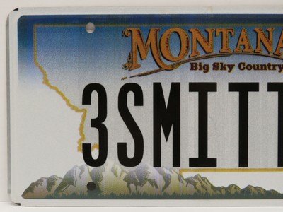 Montana License Plate Pair 3SMITTY Vanity Plate, Personalized License Plate